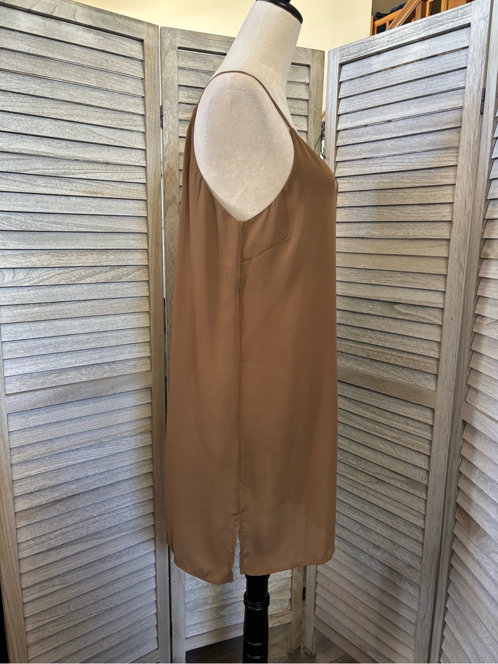 Meraki Nude Taupe Silky VNeck Cami Tank Top SZ XL Fairycore Coquette Plus Size - Picture 8 of 16